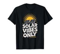 Eco Friendly Sun Solare Vibes Solo Energia Rinnovabile Maglietta