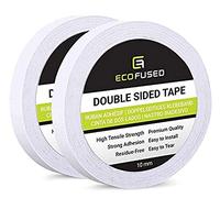 Eco-Fused Nastro Biadesivo Premium - Larghezza: 10 mm - Lunghezza: 50 m - per Bricolage, Fai da Te e Ufficio - Rapido e Semplice da Usare su Carta, Vetro, Plastica, Legno, Metallo e Tessuto