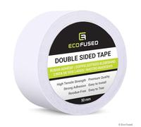 Eco-Fused Nastro Biadesivo Premium - Larghezza: 50 mm - Lunghezza: 25 m - per Bricolage, Fai da Te e Ufficio - Rapido e Semplice da Usare su Carta, Vetro, Plastica, Legno, Metallo e Tessuto