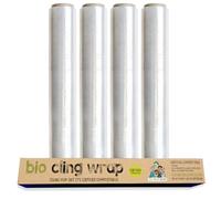Eco Green Living Pellicola Trasparente Senza Plastica, Pellicola Trasparente per Imballaggio e Conservazione Degli Alimenti, Progettata per Rompersi Aaturalmente, Confezione da 4