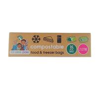 Eco Green Living Sacchetti per Alimenti e Congelatore 2L, Eco-Friendly, Compostabili al 100%, Biodegradabili, 35 Sacchetti per Verdure, Frutta, Carne, Panini
