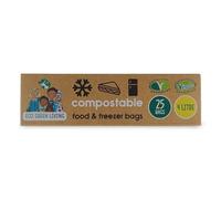 Eco Green Living - Sacchetti per Alimenti e Congelatore da 4L - Ecologici, Senza BPA - Sacchetti per la Conservazione di Carne, Verdura e Frutta - Confezione da 4 (100 Sacchetti)
