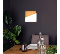 Eco-Light Applique a LED Vista, legno chiaro/nero, 30 x 30 cm Eco-Light
