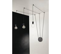 Eco Light I-HABITAT-PL3 NER I-HABITAT-PL3 NER - Lampada da parete, E27, colore: Nero