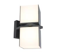 LUTEC Applique LED esterni Cuba 2 luci antracite, 3.000K Lutec