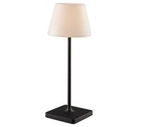 ECO-LIGHT Lampada da tavolo a LED Jammin in metallo nero e bianco, per interni ed esterni, a batteria, per tavolo da giardino, altezza 39 cm, con connettore USB A&C sul piede.