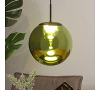 Eco-Light Lampada LED a sospensione Altaïr, verde, Ø 15 cm, vetro, 3.000 K Eco-Light