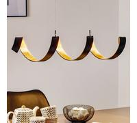 Eco-Light Lampada LED a sospensione Helix, nero-oro, 80 cm Eco-Light