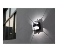 Eco-Light LED Lampada Da Esterno Grigio Delta Up & Down IP44 6W Bianco Caldo