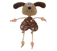 Eco Line GiGwi, Giocattolo in Legno Durevole per Cani, stimola l'igiene Dentale e Il Benessere, Design ergonomico, Ideale per Tutte Le Dimensioni, Colore Naturale, Dimensioni Standard