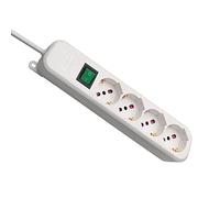 Eco-Line Multipresa con interruttore 4 prese bianco, 1,4m H05VV-F3G1,0 *IT* 16A