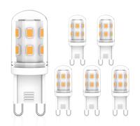 Eco.Luma Lampadina LED G9 2W, 210lm, Equivalente 20W alogeno, Bianco Caldo 2700K, AC220-240V, NON Dimmerabile, Risparmio energetico Lampada, Base standard G9, Confezione da 5