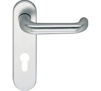 ECO Maniglia per porta con piastra corta PZ 72, D 110, in acciaio inox