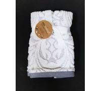 ECO-MELANGE Blu Scuro Denim ,Bianco Damascato Floreale Bagno,2 Mano,2 Dito Tip