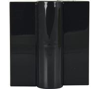 ECO Nastro divisorio a vite, per parete divisoria sinistra, cerniera per porta con tappi di copertura, plastica, nero