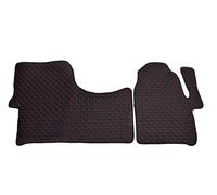 Eco Pelle - Nero - 2Pcs W/Rosso Punti Tappetini 2Pcs per Sprinter 2