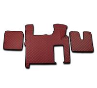 Eco Pelle Rosso Scuro Rhd Tappetini Eng.cover per Camion Man Tgx 2 Cassetti Auto