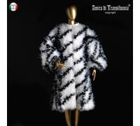 eco pelliccia ecologica in tulle giubbotto imbottito cappotto elegante mantella