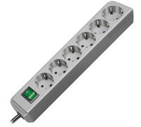 Eco prolunghe e multiple 1,5 m 6 presa(e) AC Grigio, Ciabatta grigio, 1,5 m, 6 presa(e) AC, Grigio, Grigio