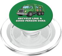 Eco Riciclaggio Eroe Cartoon Consapevolezza Ambientale Design PopSockets PopGrip per MagSafe