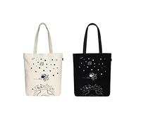 Eco Right Aesthetic Canvas Tote Bags for Women, Reusable Tote Bag with Zip, Ideal for Grocery, Shopping, Travel, School