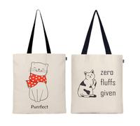Eco Right Aesthetic Canvas Tote Bag for Women, Cute, Trendy and Reusable, Cotton Bags for School, Shopping, Gym, Library and Beach, Perfect for Groceries