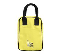 Eco Right - Borsa termica portavivande, per adulti al lavoro e bambini a scuola, contenitore per il pranzo, riutilizzabile, in tela, colore: nero, 0703