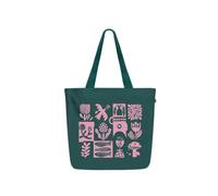 Eco Right grandi borse in tela da donna, con tasca interna, borsa riutilizzabile con cerniera per scuola, lavoro, shopping, spiaggia