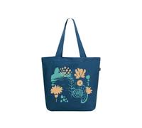 Eco Right grandi borse in tela da donna, con tasca interna, borsa riutilizzabile con cerniera per scuola, lavoro, shopping, spiaggia