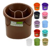 ECO Scolapiatti per posate in due pezzi con 4 scomparti CompECO 2 pezzi scolapiatti con 4 scomparti, 15 × 14 × 18 cm (marrone) artments - 15 × 14 × 18 cm (marrone)