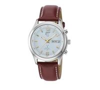 Eco Tech Time, Gobi, orologio da polso da uomo, in pelle, controllo radio, alimentazione solare, articolo numero EGS-11248-12L