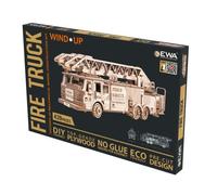 EWA Eco-Wood-Art- Fire Truck Progettista Camion dei Pompieri-Un Modello Meccanico per l'autoassemblaggio 3D in Legno-Puzzle per Adulti e Adolescenti-Montaggio Senza colla-439 Pezzi, Colore Naturale
