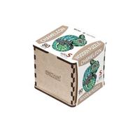 Eco Wood Art EWA186 Puzzle da 80 Pezzi Sagomato in Legno - Camaleonte (S) con Bo