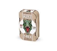 EWA Eco-Wood-Art Scatola Puzzle in legno colorato per ragazzi e adulti - Kit, montaggio fai da te, non richiede colla - 129 pezzi, Colore Multicolore, T-REX M wooden box