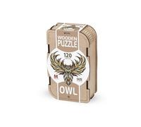 Eco Wood Art EWA233 Puzzle da 120 Pezzi Sagomato in Legno - Gufo (M) con Box in