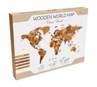 Eco Wood Art EWA264 Puzzle da 114 Pezzi Sagomato in Legno - Mappa del Mondo: Cho