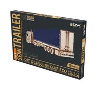 EWA Eco-Wood-Art-Il Kit di Costruzione “Trailer for Road King (Tilt)” è Un Modello Progettato per Essere assemblato Senza l'uso di Colla, Colore Naturale