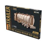 Eco Wood Art EWA341 Modello 3D in Legno - Semirimorchio per Camion Road King (Ci