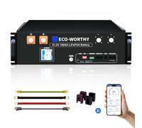 ECO-WORTHY Batteria LiFePO4 48V 100Ah Bluetooth 5,12 kWh per accumulo di energia