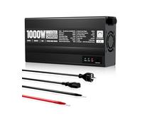 ECO-WORTHY Caricatore LiFePO4 da 14,6 V, 50 A, con inverter da 1000 W, 12 V a 230 V, commutazione di rete e funzione UV, per batteria LiFePO4 Deep Cycle, auto, camion, auto