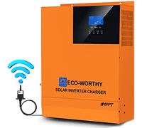 ECO-WORTHY Inverter ibrido da 3000 W, 24 V, indipendente dalla rete, 24 V DC a 220 V/230 V AC con regolatore di carica solare MPPT da 60 A, per batterie al piombo e al litio