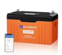 ECO-WORTHY LiFePO4 Batteria 12V 314Ah EnergyTrek | BMS, Bluetooth, display, 15000 cicli, 4019Wh, per camper e pannelli solari.