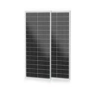 ECO-WORTHY Pannello Solare 200 W 18V con Celle monocristalline di tipo N, design 18BB, efficienza di conversione elevata del 25%, adatto per camper, giardini, tetti, imbarcazioni e sistemi off-grid.