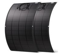 ECO-WORTHY Pannello Solare Flessibile da 400 W, Materiale ETFE 18BB Monocella 25% Alta Conversione per Balcone, Camper, Roulotte, Barca, Tetto, Campeggio, Casa, Yacht, Superfici irregolari