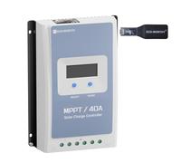 ECO-WORTHY Regolatore di carica 40A MPPT,Regolatore Solare 12V/24V con Display LCD, Monitoraggio Tramite App Bluetooth e RS485, Efficienza di Carica del 99% per Batterie al litio GEL SLA FLD