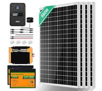 ECO-WORTHY Sistemi solare da 2,72 kW, 680 W, 12 V, set completo per camper: 4 moduli solari da 170 W, regolatore di carica MPPT da 40 A, 2 batterie al litio da 100 Ah + inverter da 2000 W