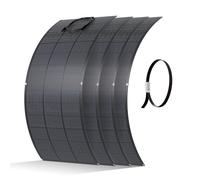 ECO-WORTHY Solari Flessibili 800W ETFE 25% | 4x200W totali 800W, ETFE, efficienza 25%, per balcone, camper, barca, tetto, campeggio, sup. irregolari.