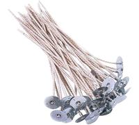 ECO16 - Stoppini pre-cerati per candele di soia, 20,3 cm di spessore, con base, 100 pezzi