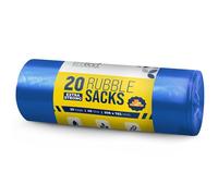 EcoBag Confezione da 20 sacchetti blu per rifiuti - 40 l - 100 micron - riciclabili e resistenti, resistenti alle perdite, per giardino, costruttori, catering, cucina, fai da te (508 x 762 mm)
