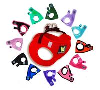 EcoBark Pettorina per cani di taglia piccola, per cani e cuccioli di razza giocattolo, non tira, morbida e lussuosa, in morbida rete di lusso, con cavezza regolabile, 3,2-4,5 kg (rosso, S)